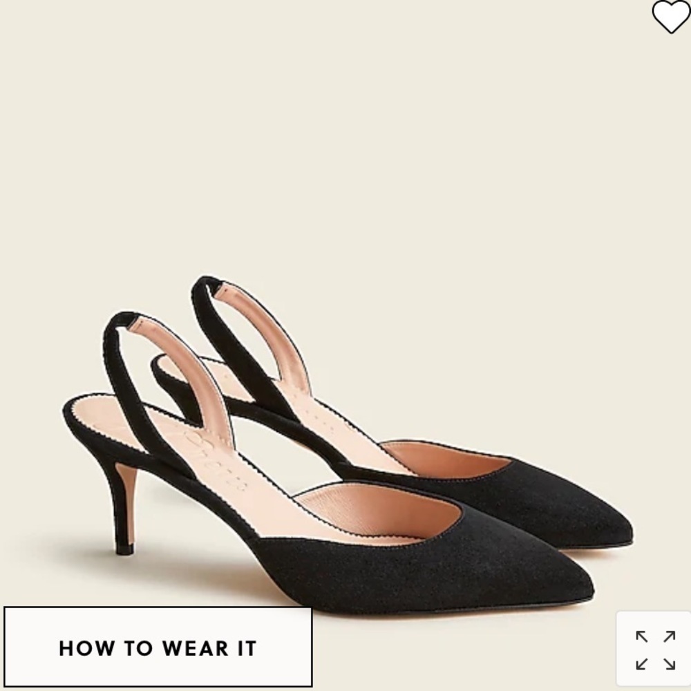 J Crew Colette slingback pumps in suede BA731